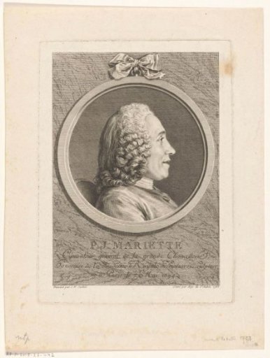 Portrait of Pierre Jean Mariette, print collector and dealer in Paris