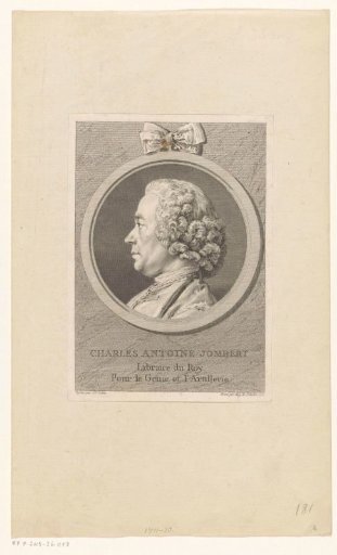 Portrait of Charles Antoine Jombert, bookseller and publisher in Paris