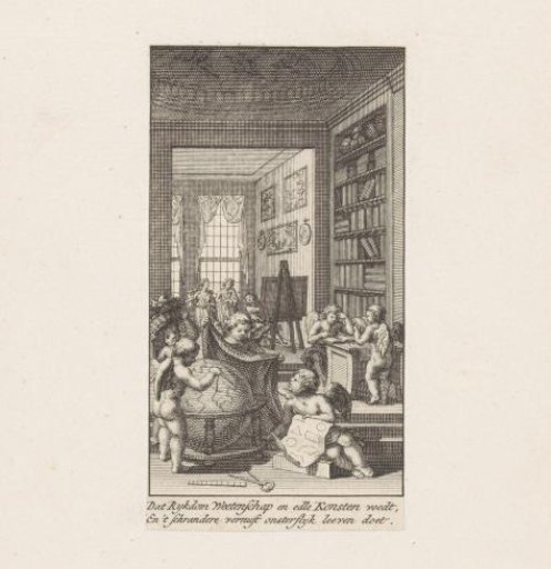 Study room with putti