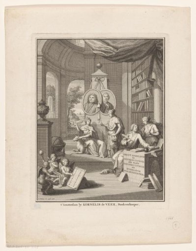 Allegorical representation with the portraits of Willem Sewel and Egbert Buys