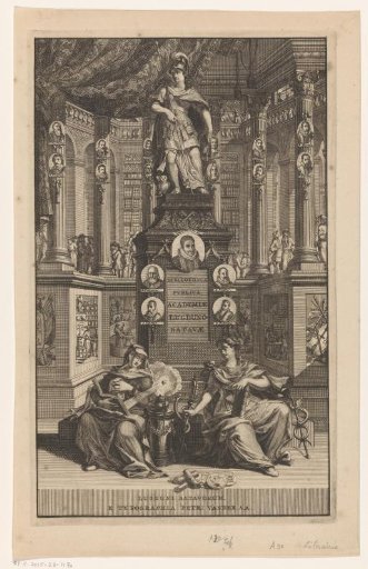 Allegorical representation with references to the University of Leiden