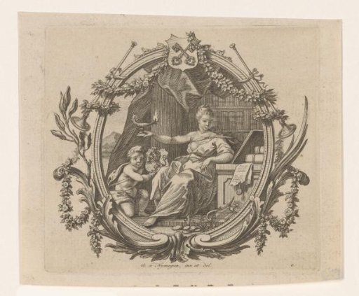 Woman with an oil lamp in a frame