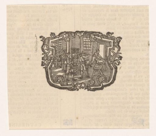 Interior of a Printing House in a Frame