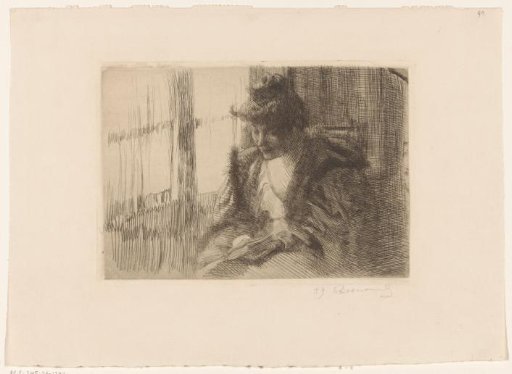 Reading woman by the window
