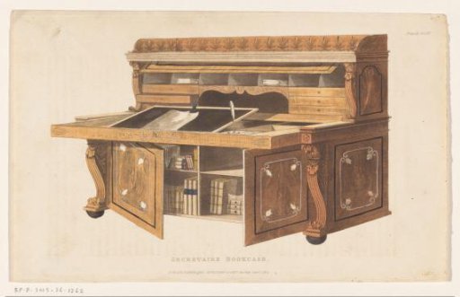 Secretary with space for books