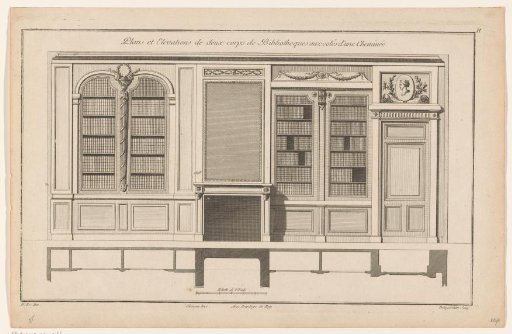 Fireplace and bookcases