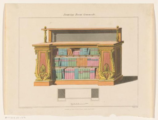 Commode with books