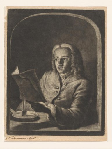Man by candlelight, possibly Jan Snellen