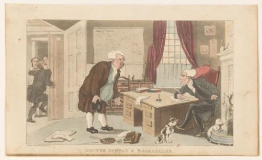 Bookseller visiting Doctor Syntax