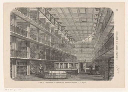 Interior of the Bibliothèque impériale in Paris