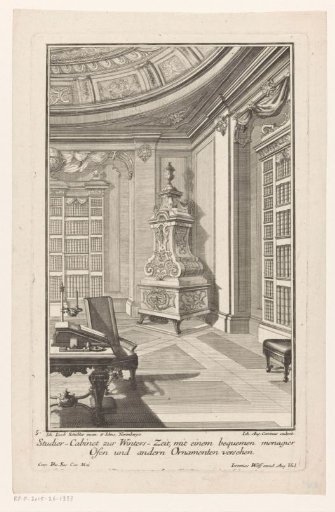 Study cabinet with fireplace