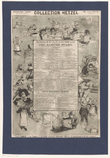 Catalogue of J. Hetzel & Cie in Paris