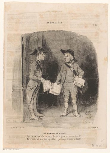 Two sellers of the magazine 'L'Époque'