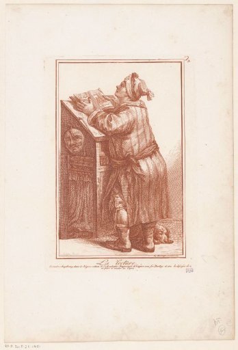Man reading behind a lectern