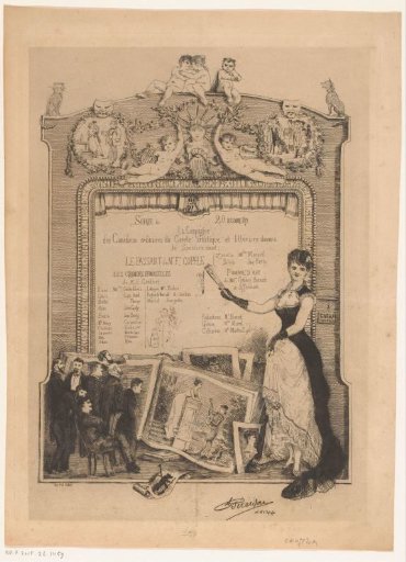 Programme for a soirée by La Compagnie des Comédiens ordinaires du Cercle artistique et littéraire on 20 December 1879