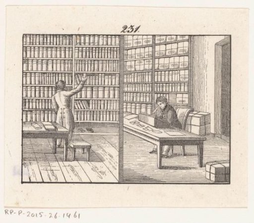 Two library scenes