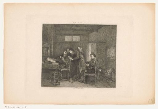 Interior with an administrator behind his desk