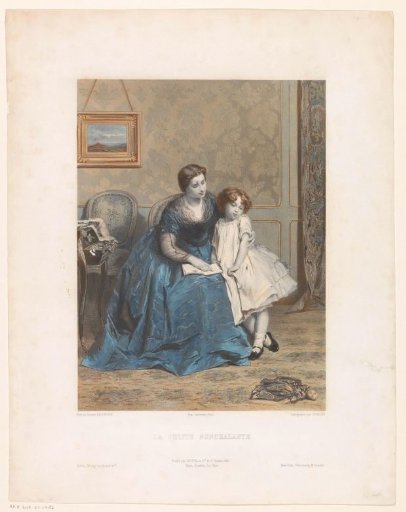 A woman and a girl reading together