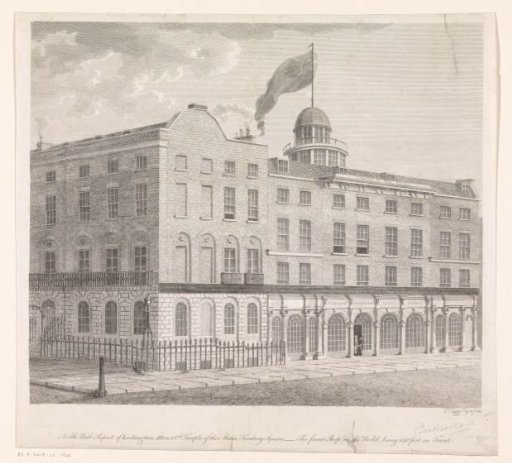 Exterior of the bookshop Lackington, Allen & Co. in London