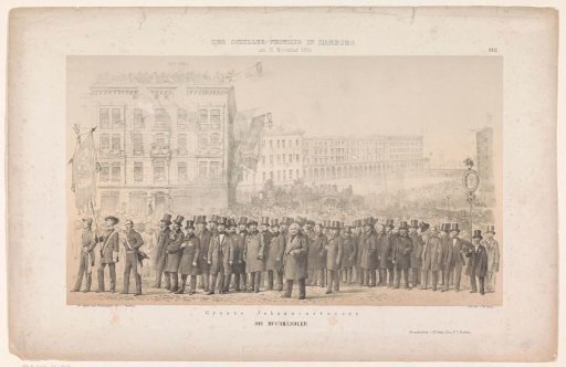 Procession of booksellers in Hamburg