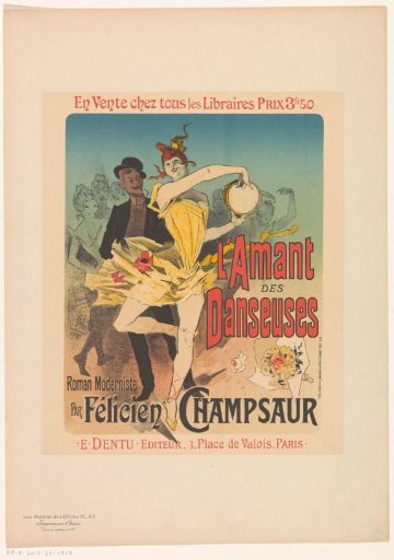 Advertisement for the novel L'amant des danseuses by Félicien Champsaur