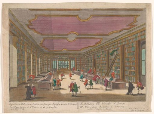 Gezicht op de bibliotheek van de Universiteit van Göttingen
