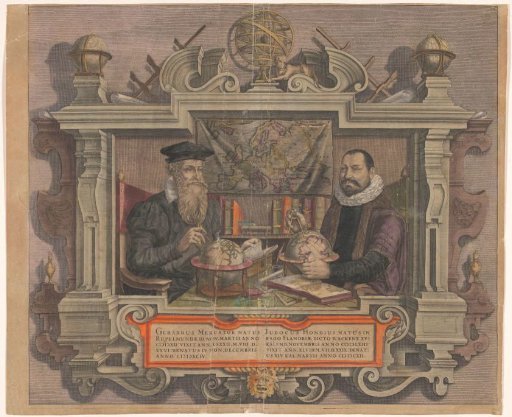 Portrait of Jodocus Hondius and Gerard Mercator