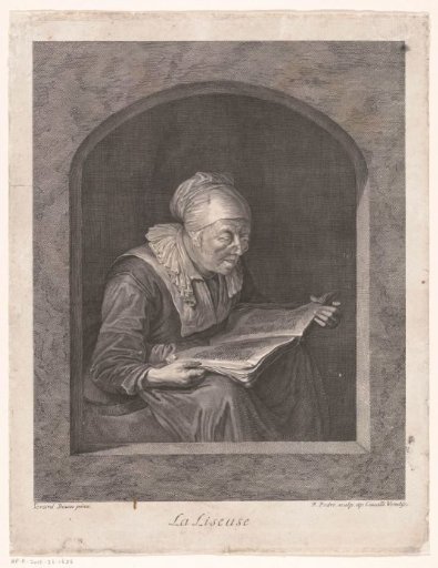 Old woman reading