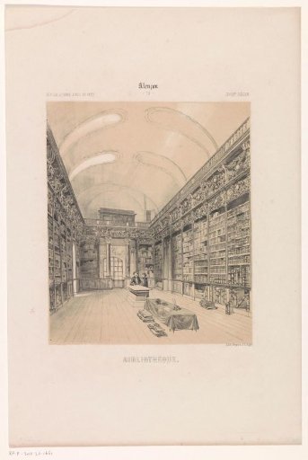 Interior of the city library of Alençon