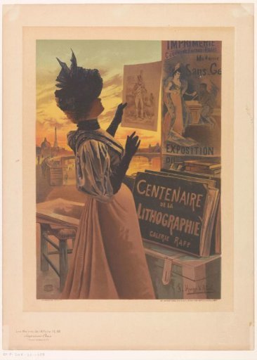 Advertisement for the Exposition du Centenaire de la Lithographie organized by Galerie Rapp