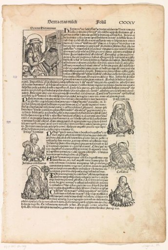 Page from the Nuremberg Chronicle by Schedel, folio 135r