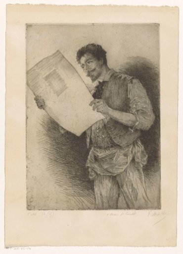 Portrait of Félicien Rops in his studio