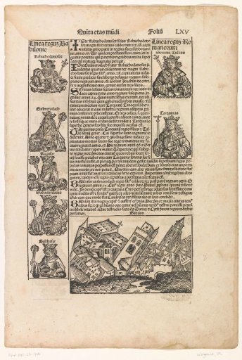 Page from the Nuremberg Chronicle by Schedel, folio 45r