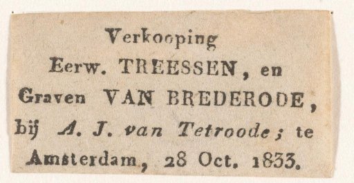 Ex libris of A.J. van Tetrode at Amsterdam