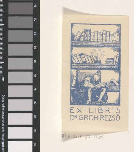 Ex libris of Dr. Groh Rezsö