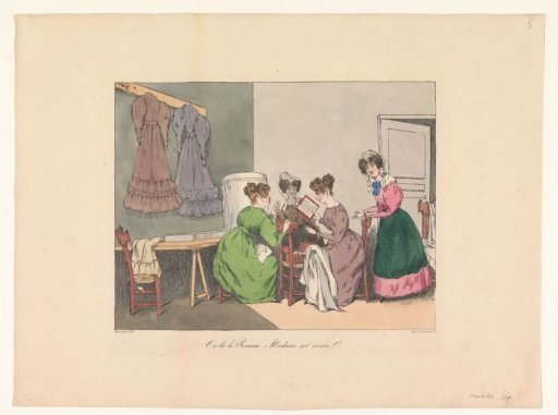 Four Maids Reading a Novel