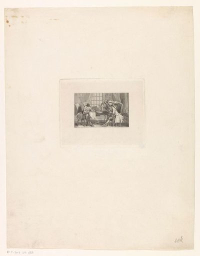 Three men around a table
