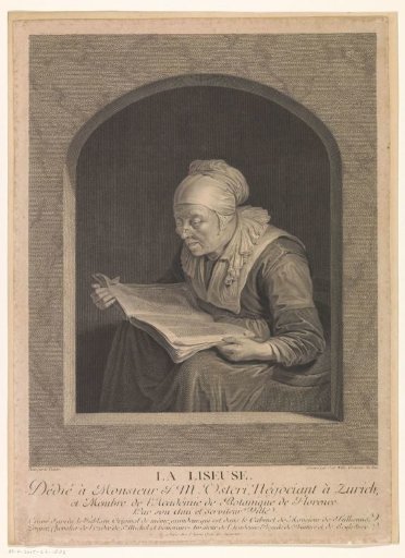 Reading old woman