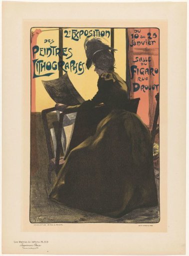 Advertisement for the second exhibition of the Peintres Lithographes in the Salle du Figaro