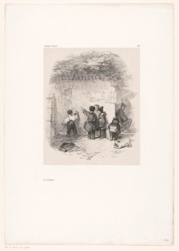 Children in front of a wall