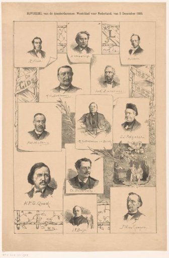Portraits of Authors Contributing to the Magazine De Gids