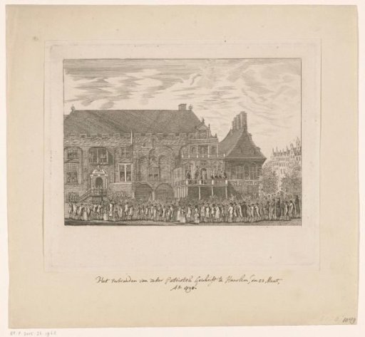 Burning of a pamphlet in Haarlem, 1790