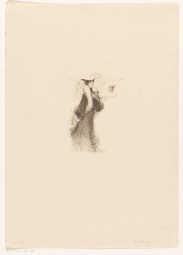 Woman with a print in her hand