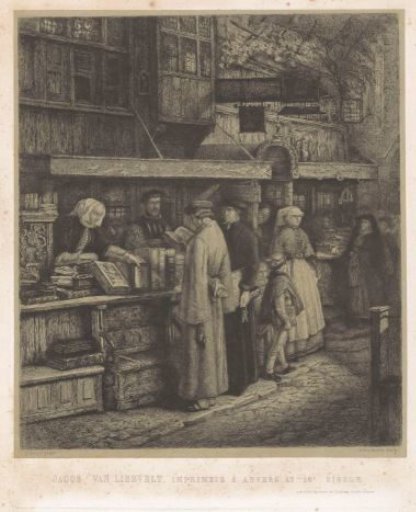 The bookshop of Jacob van Liesvelt, sixteenth century