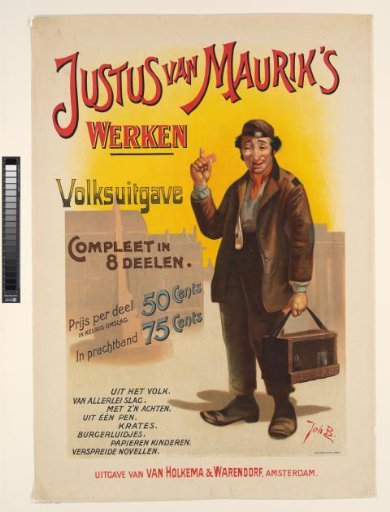 Poster for the collected works of Justus van Maurik