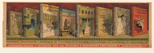 Poster by publisher Holkema & Warendorf, Amsterdam