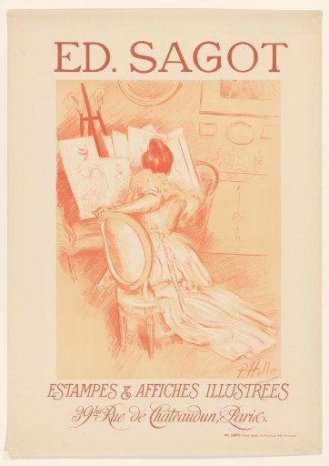 Advertisement for the art dealership Edmond Sagot in Paris