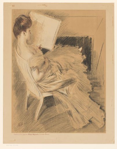 Woman reading in a chair