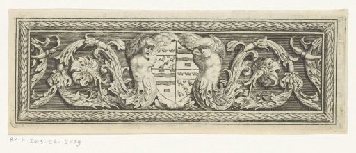 Coat of arms with putti
