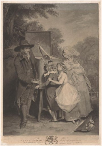 Children before a peep show